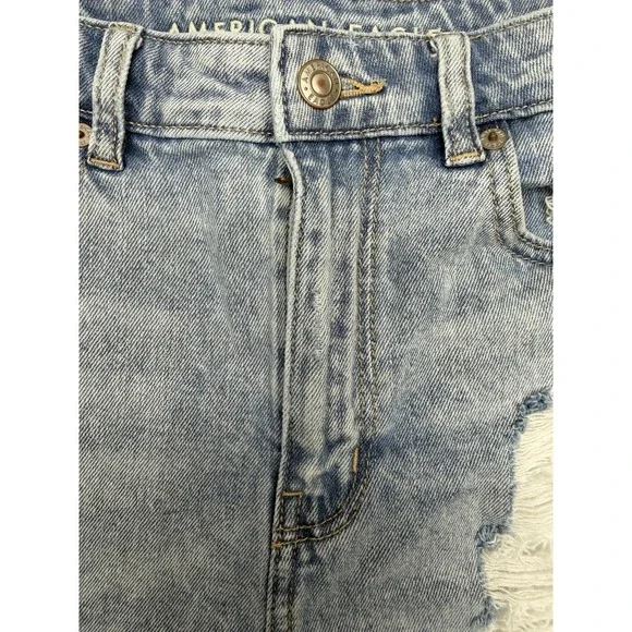 LADIES AMERICAN EAGLE COMFORT STRETCH WAISTBAND DISTRESSSED JEAN SHORTS SIZE 6 - Picture 12 of 15